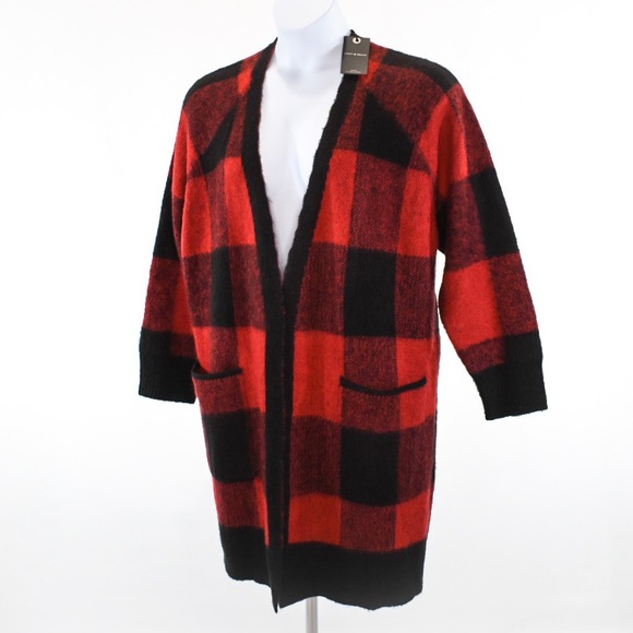 lucky brand buffalo plaid cardigan